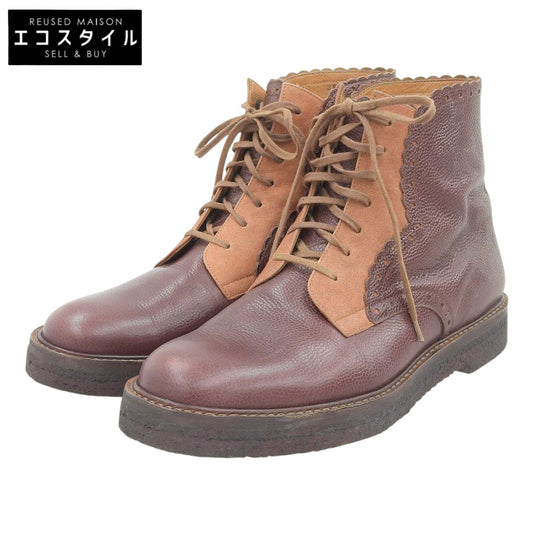 TAKEO KIKUCHI タケオキクチ レザー ショートブーツ メンズ ブラウン 25 1/2 シューズ 25.5