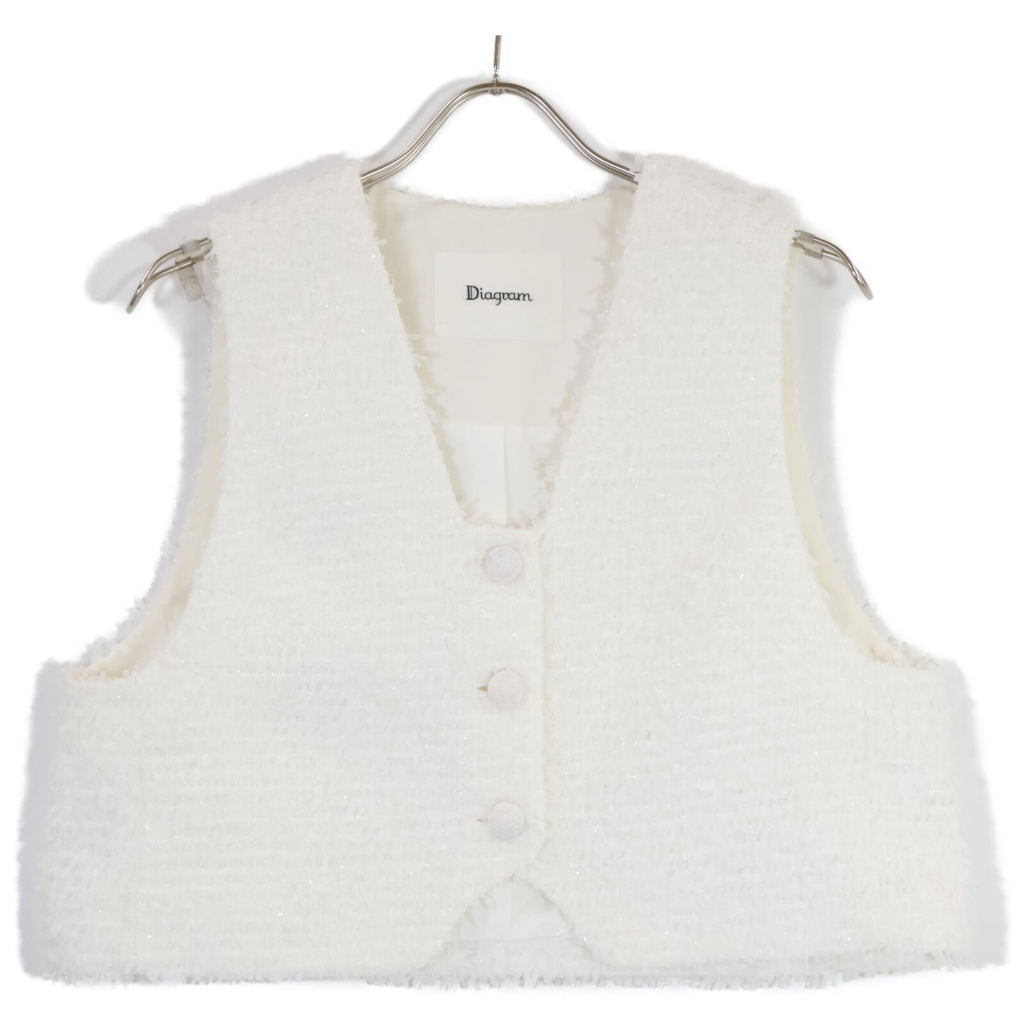 Diagram ダイアグラム 美品 23年 ツイードショート ジャケット 36