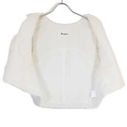 Diagram ダイアグラム 美品 23年 ツイードショート ジャケット 36