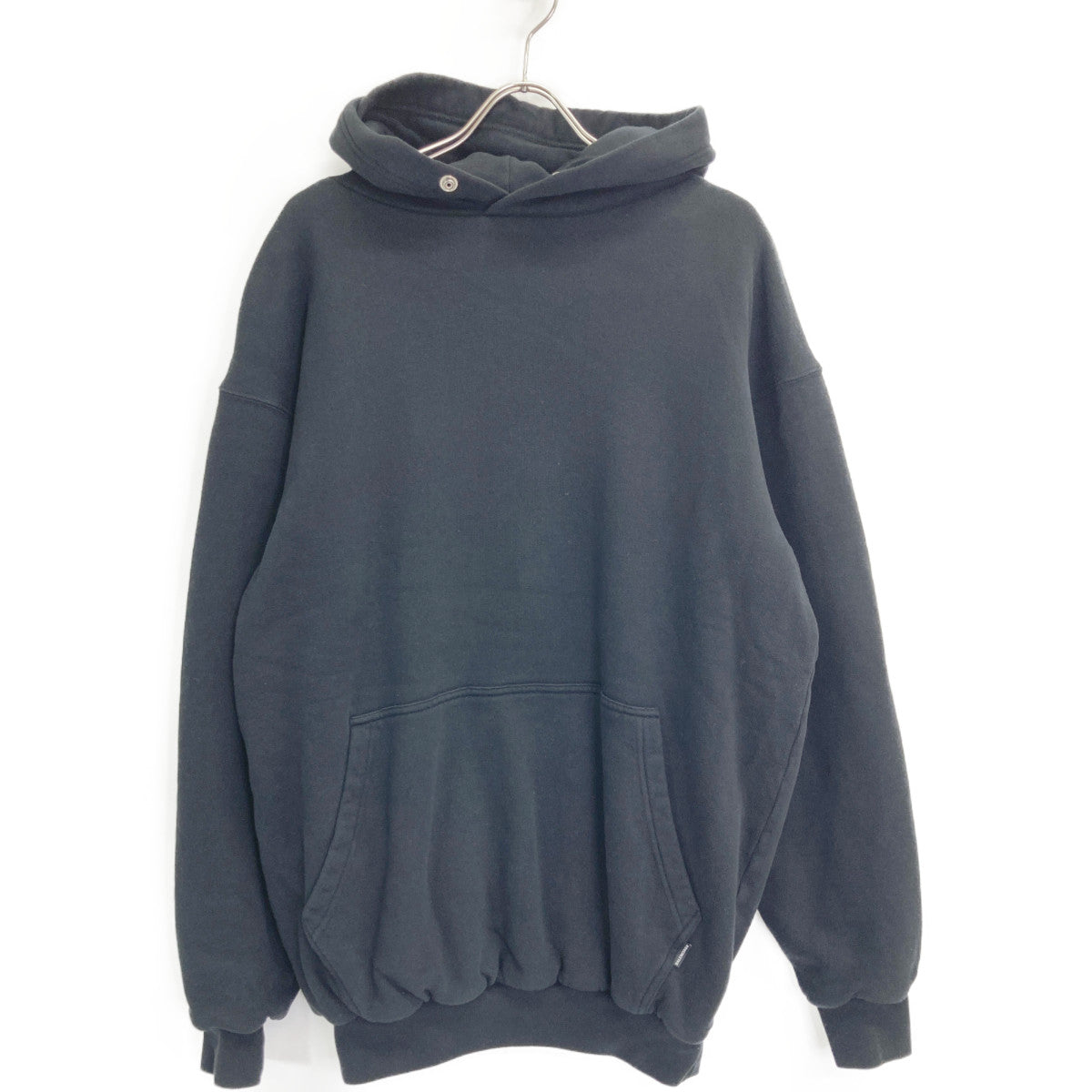 BALENCIAGA バレンシアガ 556086 18年 ブラック オーバーサイズ バック 刺繍 パーカー トップス XS