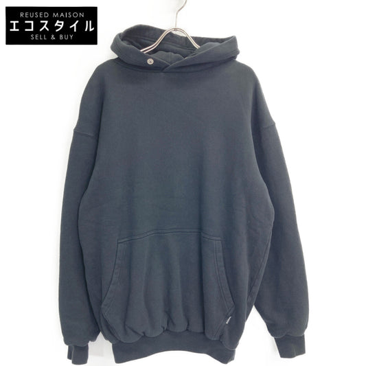 BALENCIAGA バレンシアガ 556086 18年 ブラック オーバーサイズ バック 刺繍 パーカー トップス XS