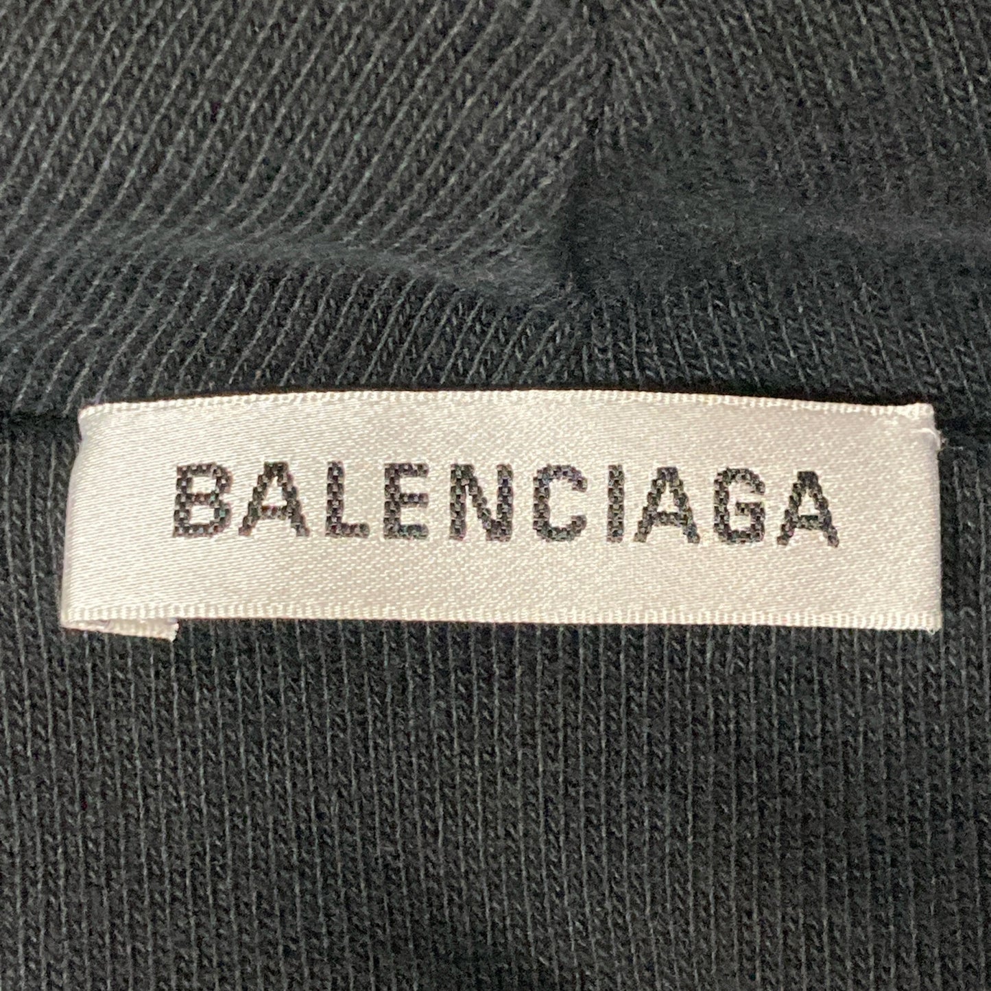 BALENCIAGA バレンシアガ 556086 18年 ブラック オーバーサイズ バック 刺繍 パーカー トップス XS
