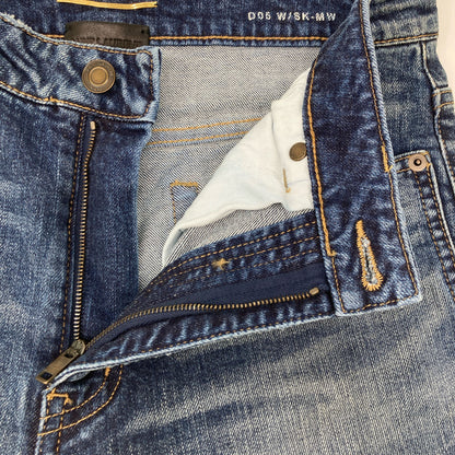 SAINT LAURENT PARIS サンローランパリ 527494 18年 ｲﾝﾃﾞｨｺﾞ ｸﾗｯｼｭ加工 ﾃﾞﾆﾑﾊﾟﾝﾂ ボトムス 30