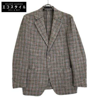 BAGNOLI バニョーリ TLUBQ013 ブラウン ツイード サイドベンツ 2Bテーラードジャケット ジャケット 50