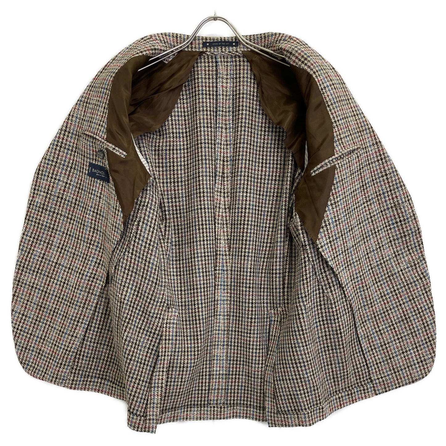 BAGNOLI バニョーリ TLUBQ013 ブラウン ツイード サイドベンツ 2Bテーラードジャケット ジャケット 50