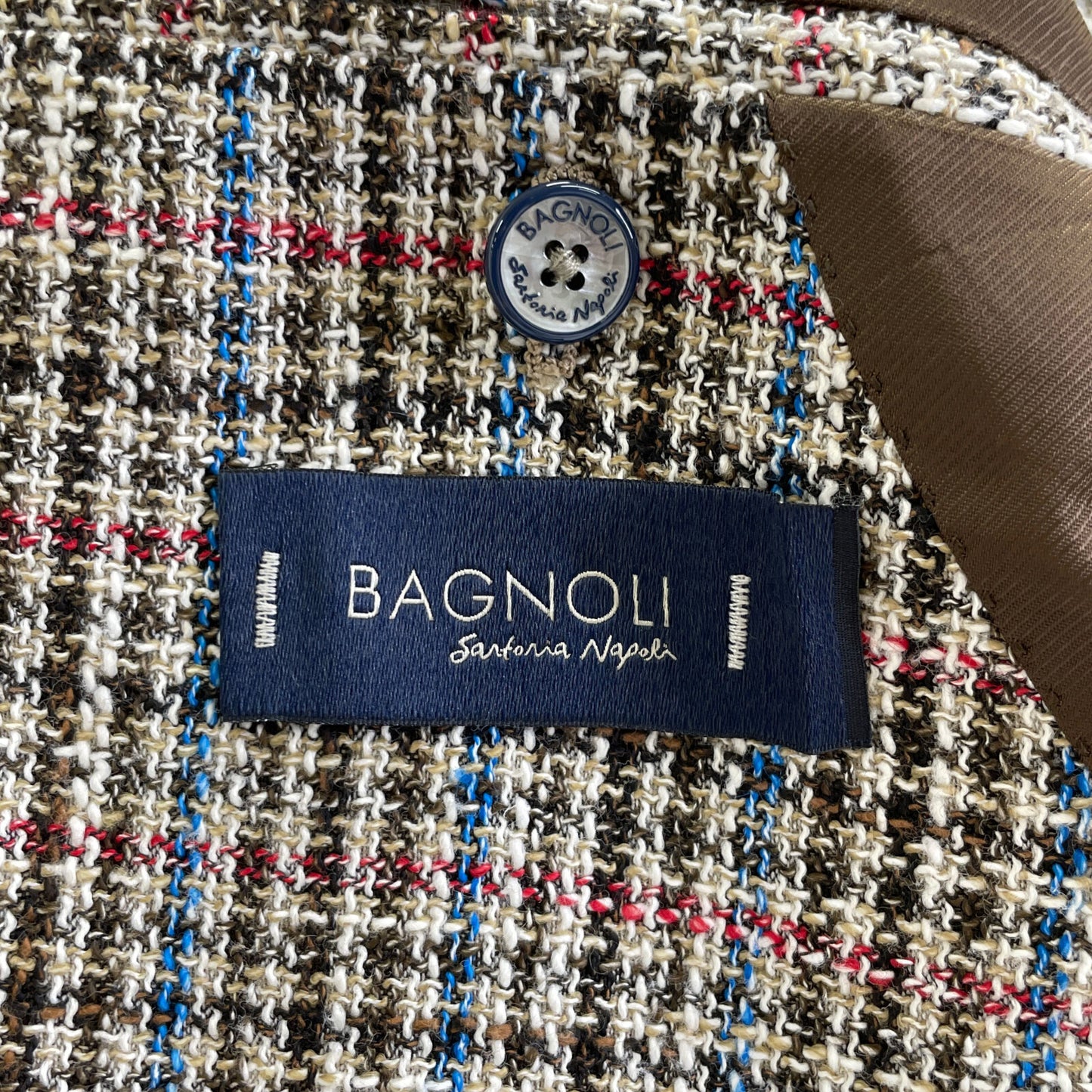 BAGNOLI バニョーリ TLUBQ013 ブラウン ツイード サイドベンツ 2Bテーラードジャケット ジャケット 50