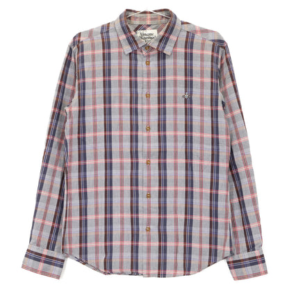 VIVIENNE WESTWOOD MAN ヴィヴィアンウエストウッドマン 289038 グルービーチェック クラシックシャツ トップス 46