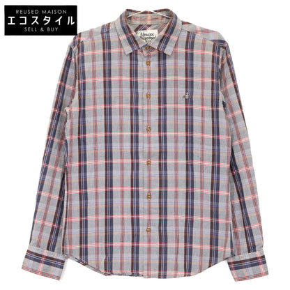 VIVIENNE WESTWOOD MAN ヴィヴィアンウエストウッドマン 289038 グルービーチェック クラシックシャツ トップス 46