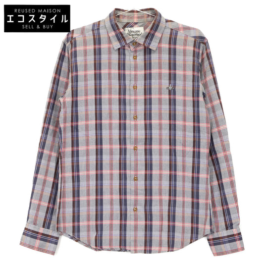 VIVIENNE WESTWOOD MAN ヴィヴィアンウエストウッドマン 289038 グルービーチェック クラシックシャツ トップス 46