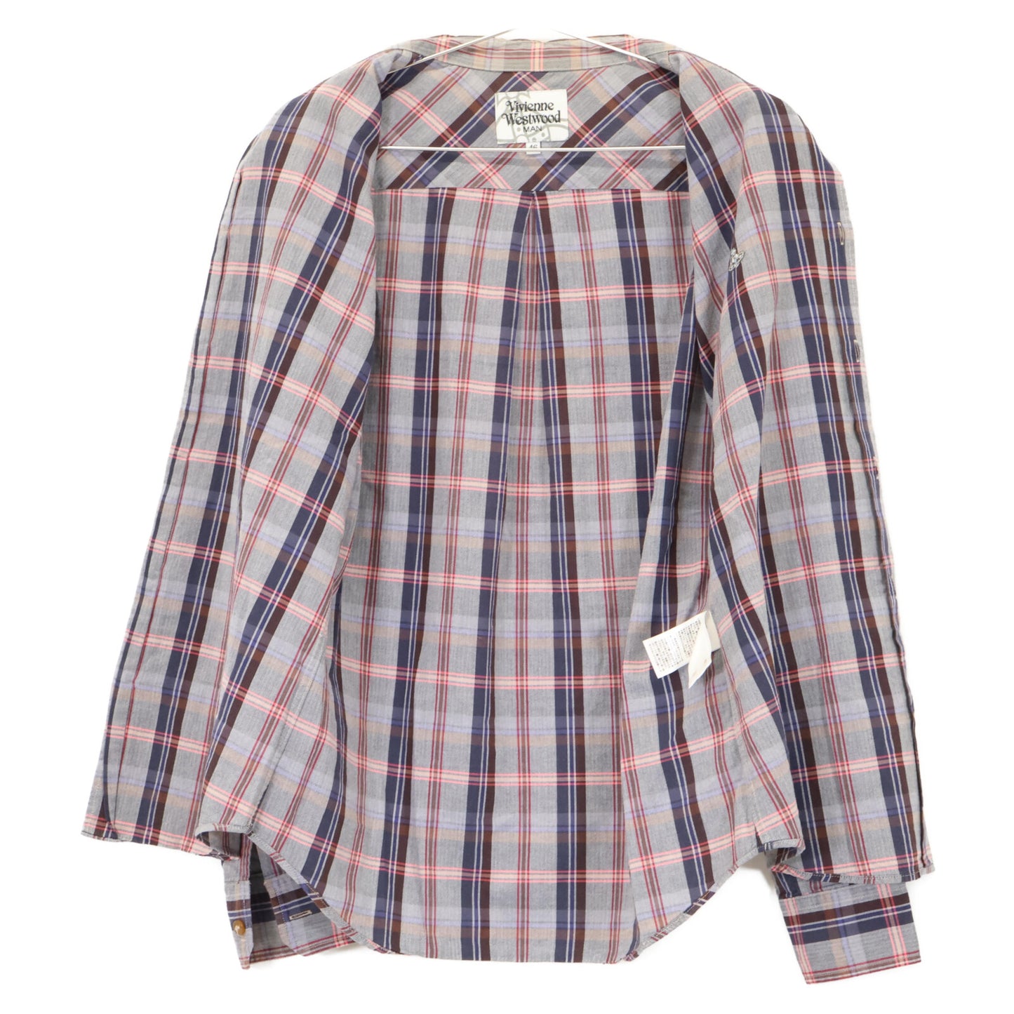 VIVIENNE WESTWOOD MAN ヴィヴィアンウエストウッドマン 289038 グルービーチェック クラシックシャツ トップス 46