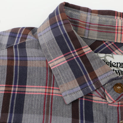 VIVIENNE WESTWOOD MAN ヴィヴィアンウエストウッドマン 289038 グルービーチェック クラシックシャツ トップス 46