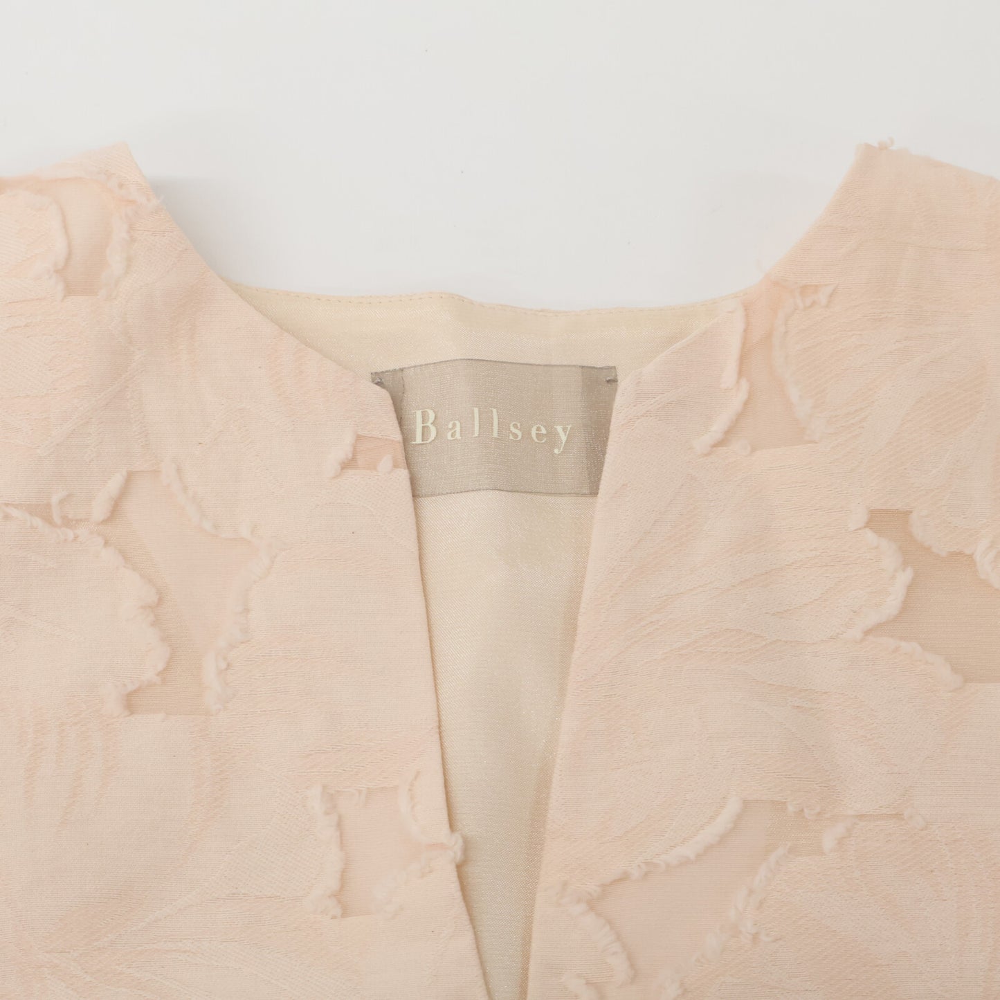 BALLSEY ボールジー 23SS ライトピンク ブルームカットジャカード パフスリーブブラウス トップス 36