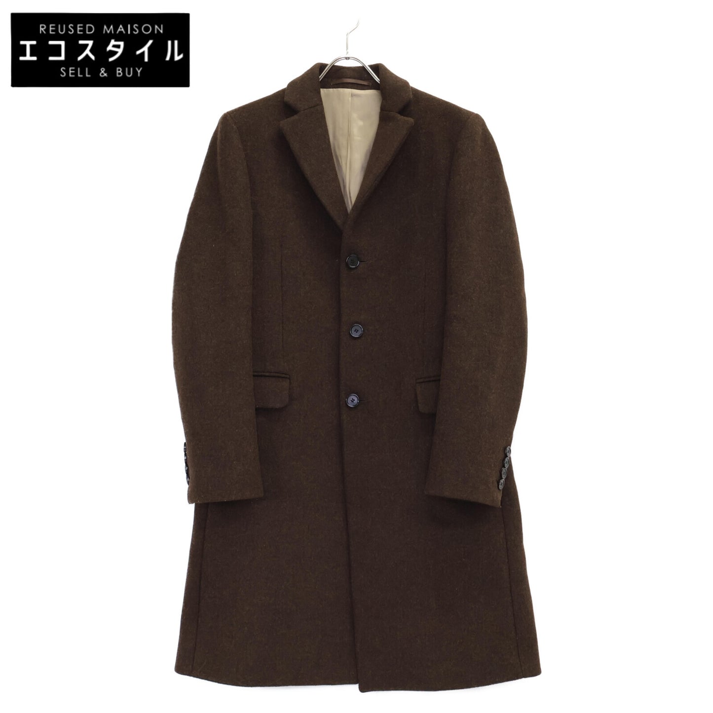 ACNE STUDIOS アクネ ストゥディオズ ブラウン ウール GAVIN チェスターコート コート 44