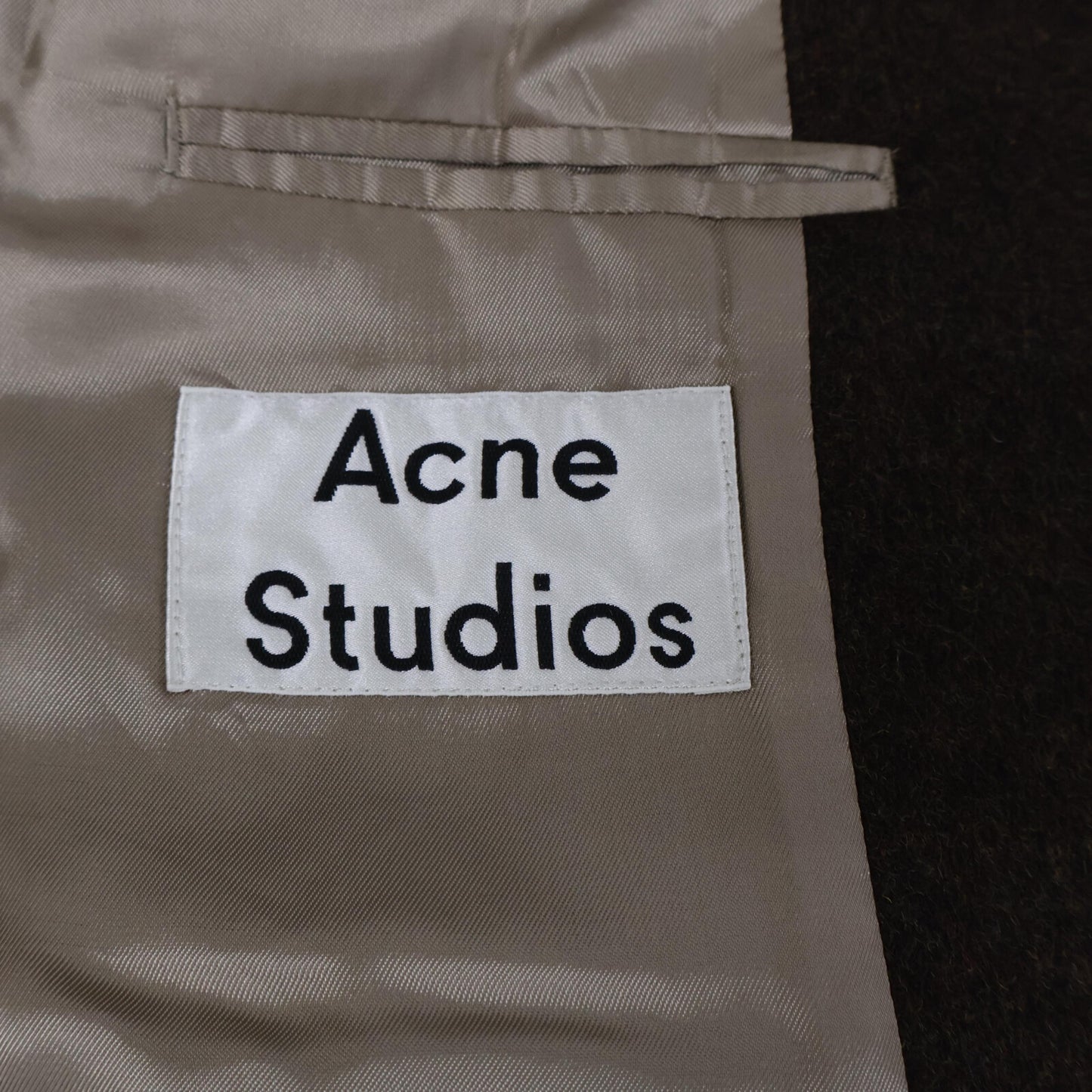 ACNE STUDIOS アクネ ストゥディオズ ブラウン ウール GAVIN チェスターコート コート 44