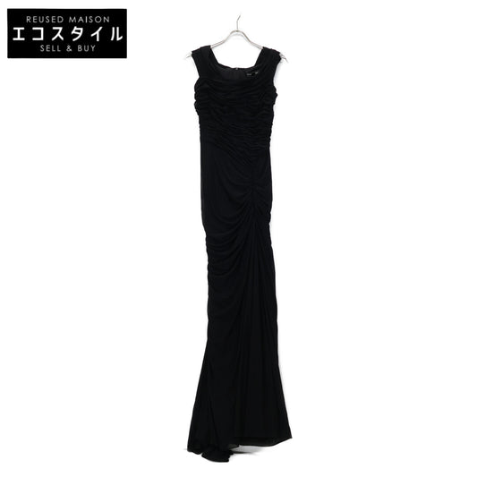 TADASHI SHOJI タダシショージ 738814LJ ブラック メッシュ ロングドレス ワンピース XS