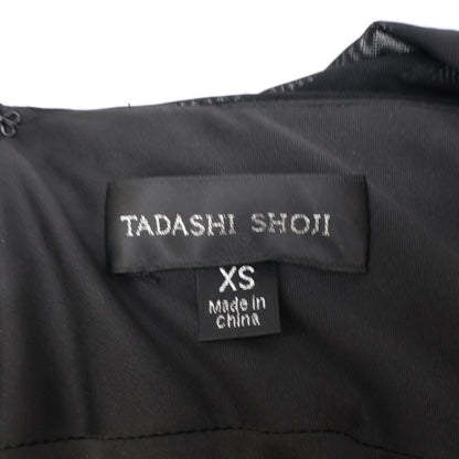 TADASHI SHOJI タダシショージ 738814LJ ブラック メッシュ ロングドレス ワンピース XS