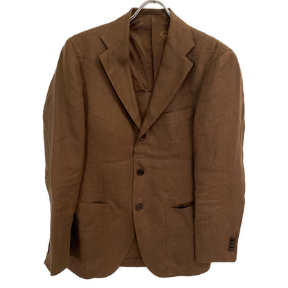 BEAMS F ビームスエフ EASY BAIRD McNUTT ﾌﾞﾗｳﾝ ﾘﾈﾝ ｿﾘｯﾄﾞ ｼﾞｬｹｯﾄ ジャケット 44