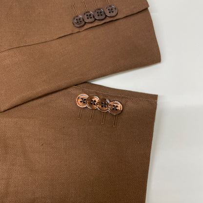 BEAMS F ビームスエフ EASY BAIRD McNUTT ﾌﾞﾗｳﾝ ﾘﾈﾝ ｿﾘｯﾄﾞ ｼﾞｬｹｯﾄ ジャケット 44