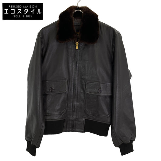 ALPHA INDUSTRIES アルファインダストリーズ ﾌﾞﾗｳﾝ ﾚﾑﾚｻﾞｰ G-1 ﾌﾗｲﾄｼﾞｬｹｯﾄ ジャケット S