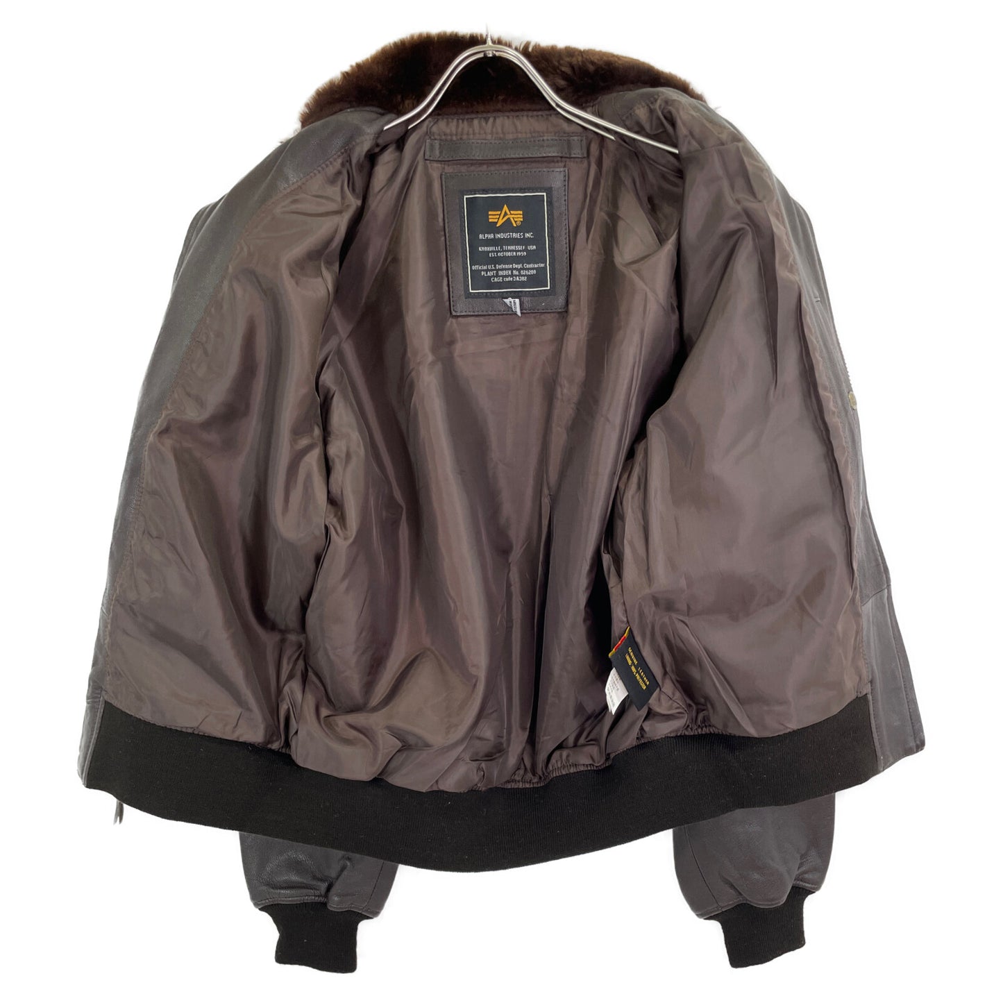 ALPHA INDUSTRIES アルファインダストリーズ ﾌﾞﾗｳﾝ ﾚﾑﾚｻﾞｰ G-1 ﾌﾗｲﾄｼﾞｬｹｯﾄ ジャケット S