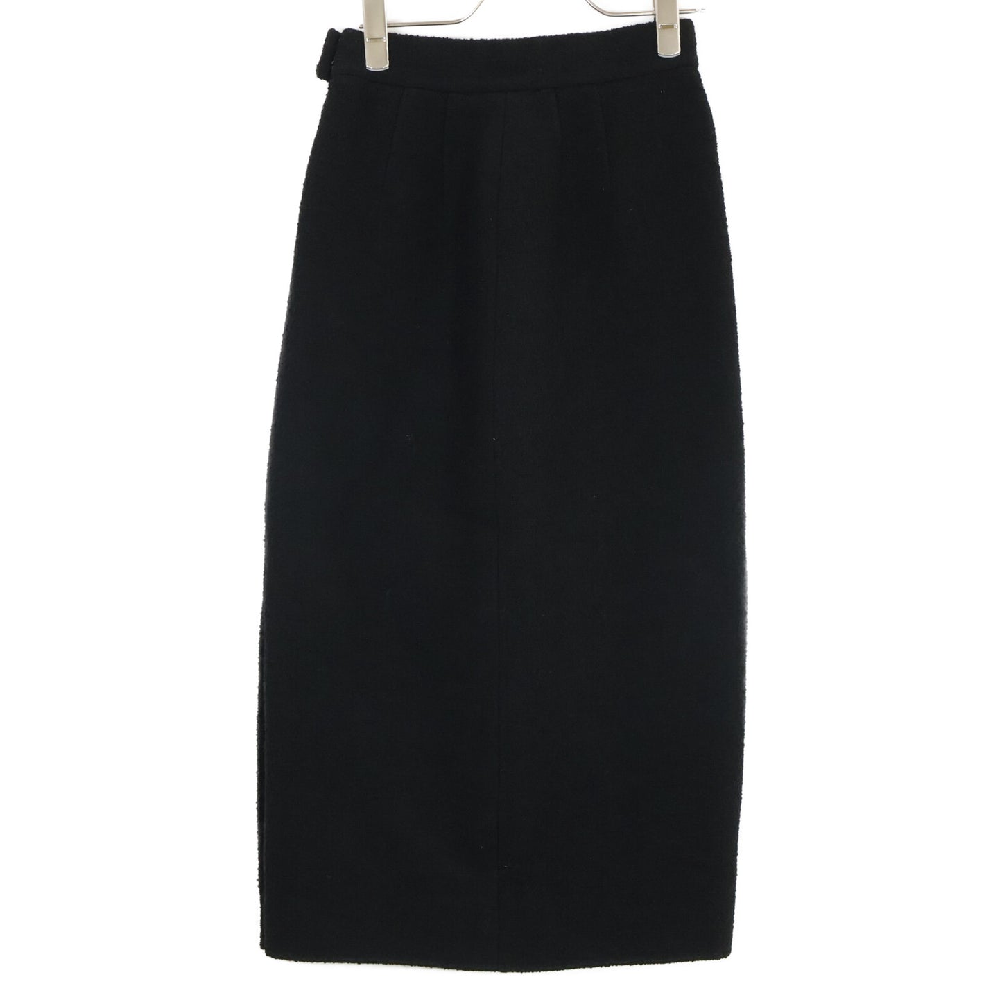 CHANEL シャネル 93AW PO2116 ﾌﾞﾗｯｸ ｳｰﾙ ﾂｲｰﾄﾞ ｺｺﾏｰｸ ﾀｲﾄ ﾛﾝｸﾞｽｶｰﾄ スカート 36