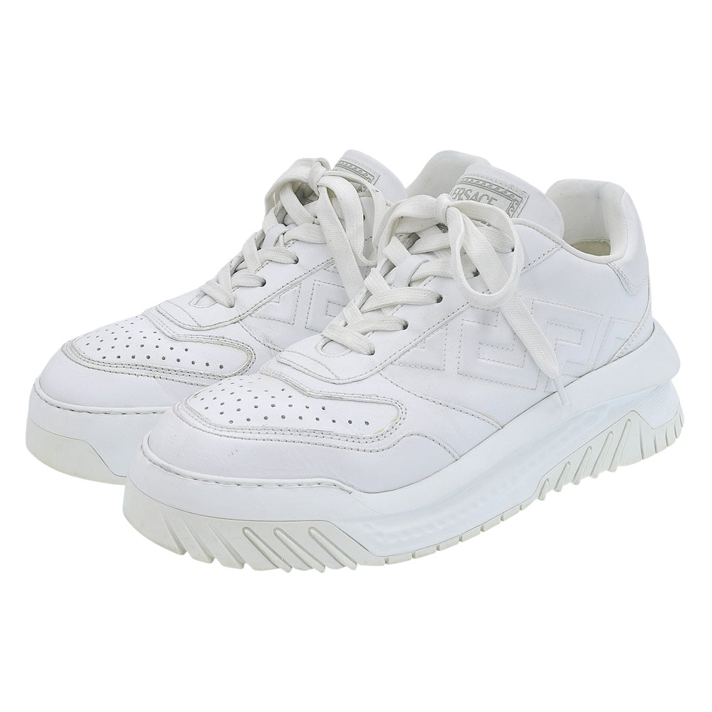 Versace ヴェルサーチ オティッセア ロ トッフ スニーカー シューズ レザー メンズ ホワイト 42 1/2 1008124 シューズ 42.5