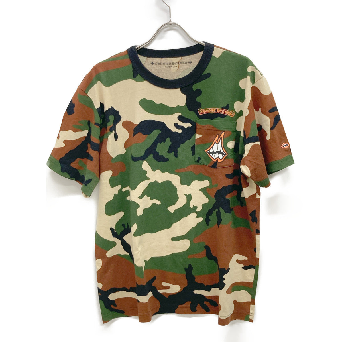 Chrome Hearts クロムハーツ Matty Boy ｶﾓﾌﾗ Caution Tｼｬﾂ トップス XL