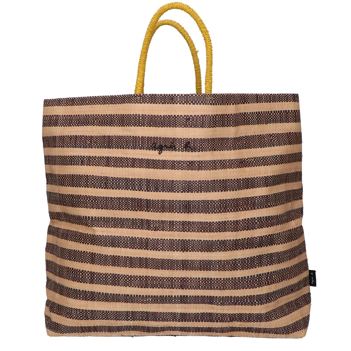 agnes b. アニエスベー MX02-03 ラフィア ボーダー トートバッグ