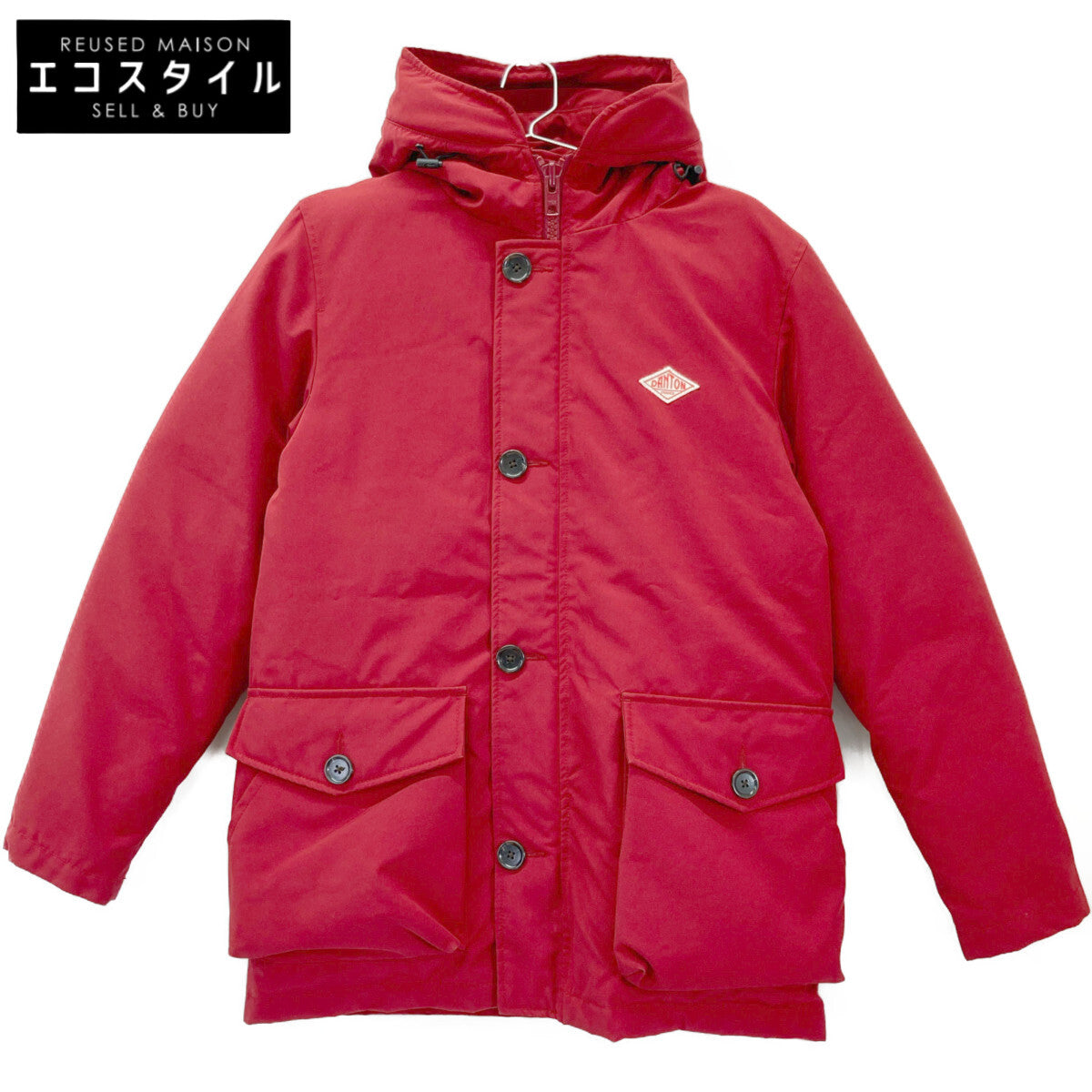 DANTON ダントン ﾚｯﾄﾞ ﾀﾞｳﾝ ﾌｰﾃﾞｯﾄﾞﾌﾞﾙｿﾞﾝ ジャケット 38