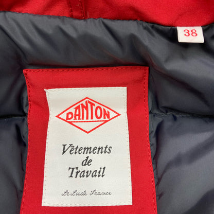 DANTON ダントン ﾚｯﾄﾞ ﾀﾞｳﾝ ﾌｰﾃﾞｯﾄﾞﾌﾞﾙｿﾞﾝ ジャケット 38