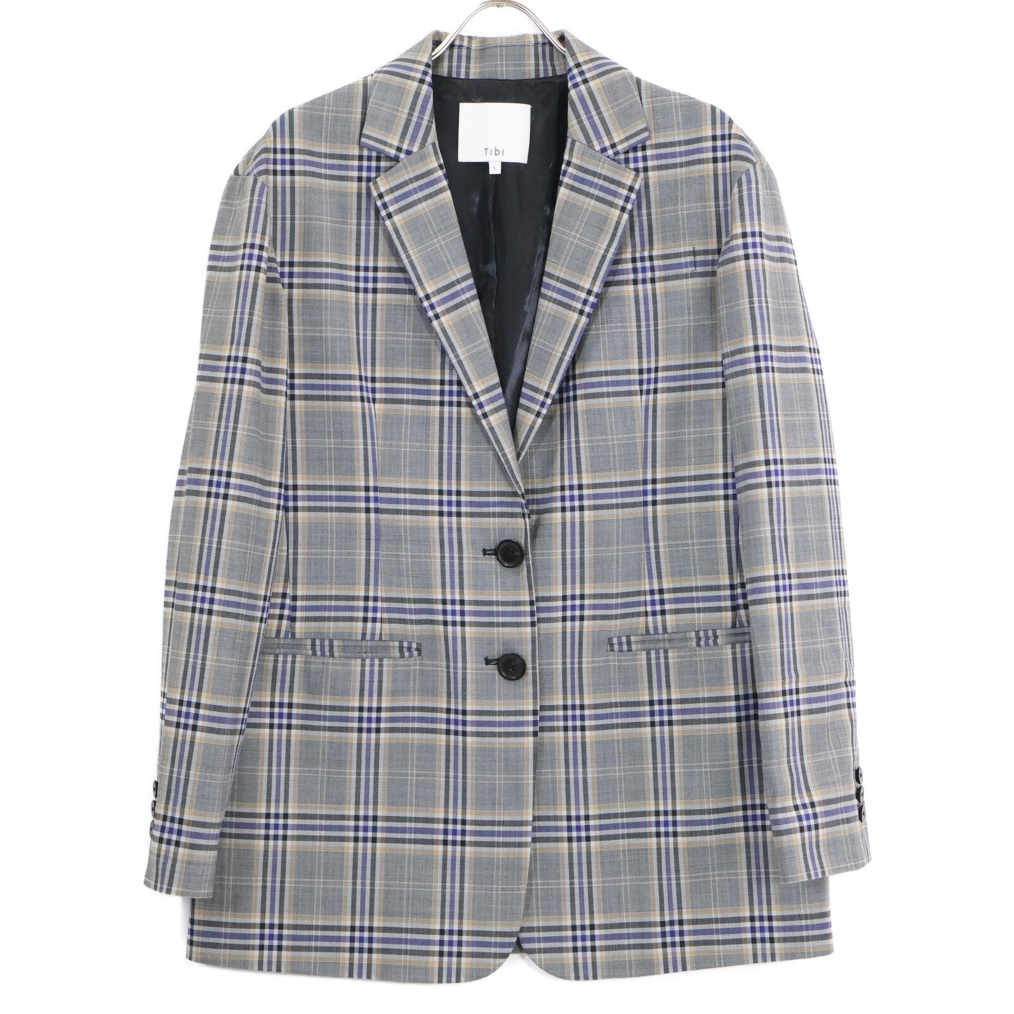 tibi ティビ 【美品】430-8250850 Oversized Checked Blazer チェック オーバーサイズ テーラード ジャケット S