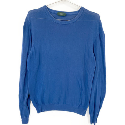 ZANONE ザノーネ 19SS 812166-ZY318 ﾌﾞﾙｰ GIRO ﾗｳﾝﾄﾞﾈｯｸ ﾛﾝｸﾞｽﾘｰﾌﾞ ｾｰﾀｰ トップス 46