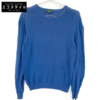 ZANONE ザノーネ 19SS 812166-ZY318 ﾌﾞﾙｰ GIRO ﾗｳﾝﾄﾞﾈｯｸ ﾛﾝｸﾞｽﾘｰﾌﾞ ｾｰﾀｰ トップス 46