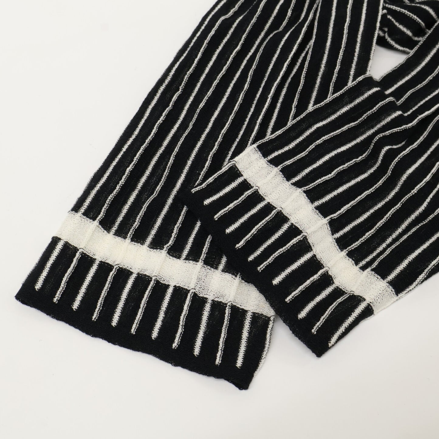 ANAYI アナイ ﾎﾜｲﾄ×ﾈｲﾋﾞｰ ｽﾄﾗｲﾌﾟ ｳｴｽﾄﾘﾎﾞﾝ ﾛﾝｸﾞｽﾘｰﾌﾞ ﾜﾝﾋﾟｰｽ ワンピース 38