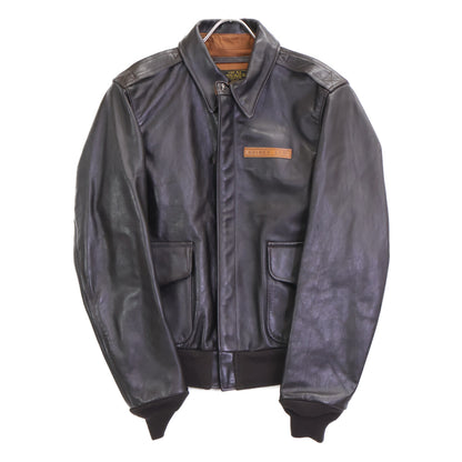 AVIREX アヴィレックス 2191000 ﾀﾞｰｸﾌﾞﾗｳﾝ A-2 ﾚｻﾞｰﾌﾗｲﾄｼﾞｬｹｯﾄ ジャケット 40