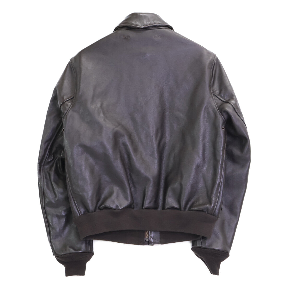 AVIREX アヴィレックス 2191000 ﾀﾞｰｸﾌﾞﾗｳﾝ A-2 ﾚｻﾞｰﾌﾗｲﾄｼﾞｬｹｯﾄ ジャケット 40