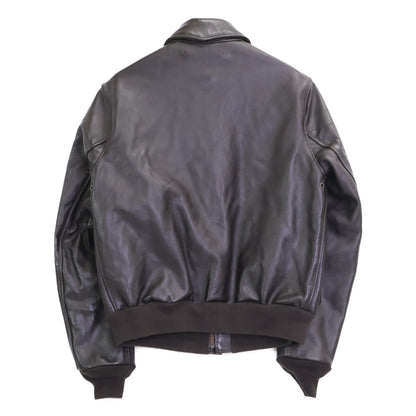 AVIREX アヴィレックス 2191000 ﾀﾞｰｸﾌﾞﾗｳﾝ A-2 ﾚｻﾞｰﾌﾗｲﾄｼﾞｬｹｯﾄ ジャケット 40