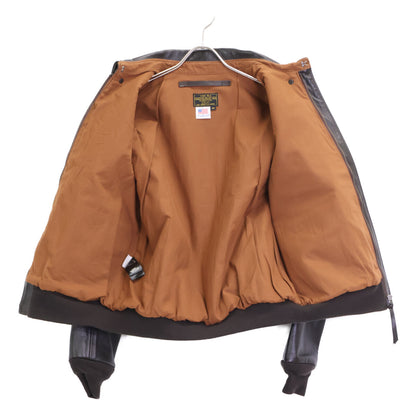 AVIREX アヴィレックス 2191000 ﾀﾞｰｸﾌﾞﾗｳﾝ A-2 ﾚｻﾞｰﾌﾗｲﾄｼﾞｬｹｯﾄ ジャケット 40