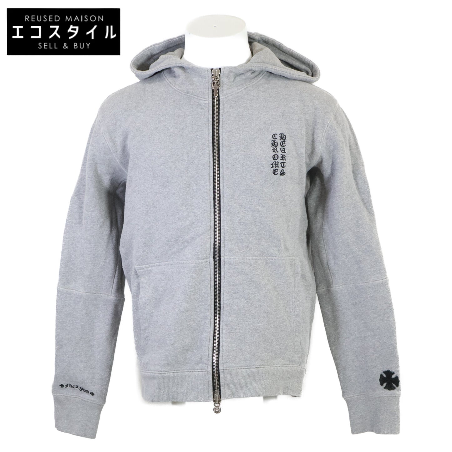 Chrome Hearts クロムハーツ Y NOT CHパッチ タガーファスナートップ ジップアップ パーカー/ トップス M