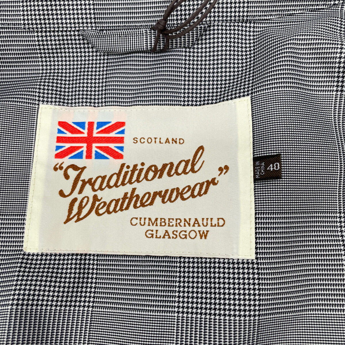 TRADITIONAL WEATHERWEAR トラディショナルウェザーウェア 31255990437 ｸﾞﾚｰ TWW ｸﾞﾚﾝﾁｪｯｸ PE ｽﾃﾝｶﾗｰｺｰﾄ コート 40