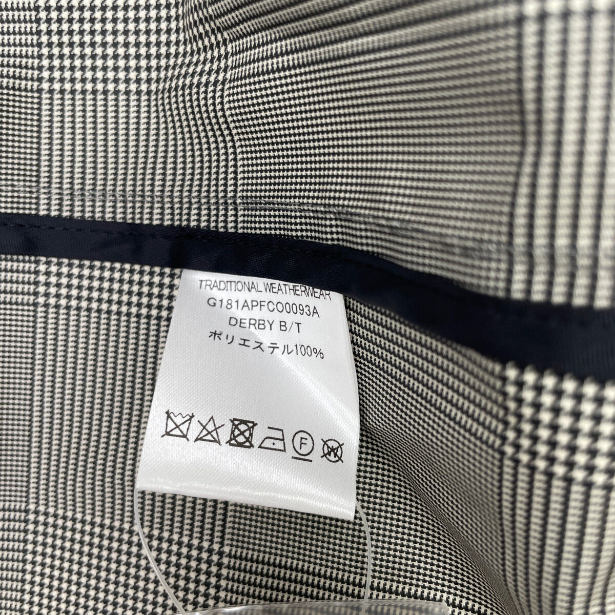 TRADITIONAL WEATHERWEAR トラディショナルウェザーウェア 31255990437 ｸﾞﾚｰ TWW ｸﾞﾚﾝﾁｪｯｸ PE ｽﾃﾝｶﾗｰｺｰﾄ コート 40