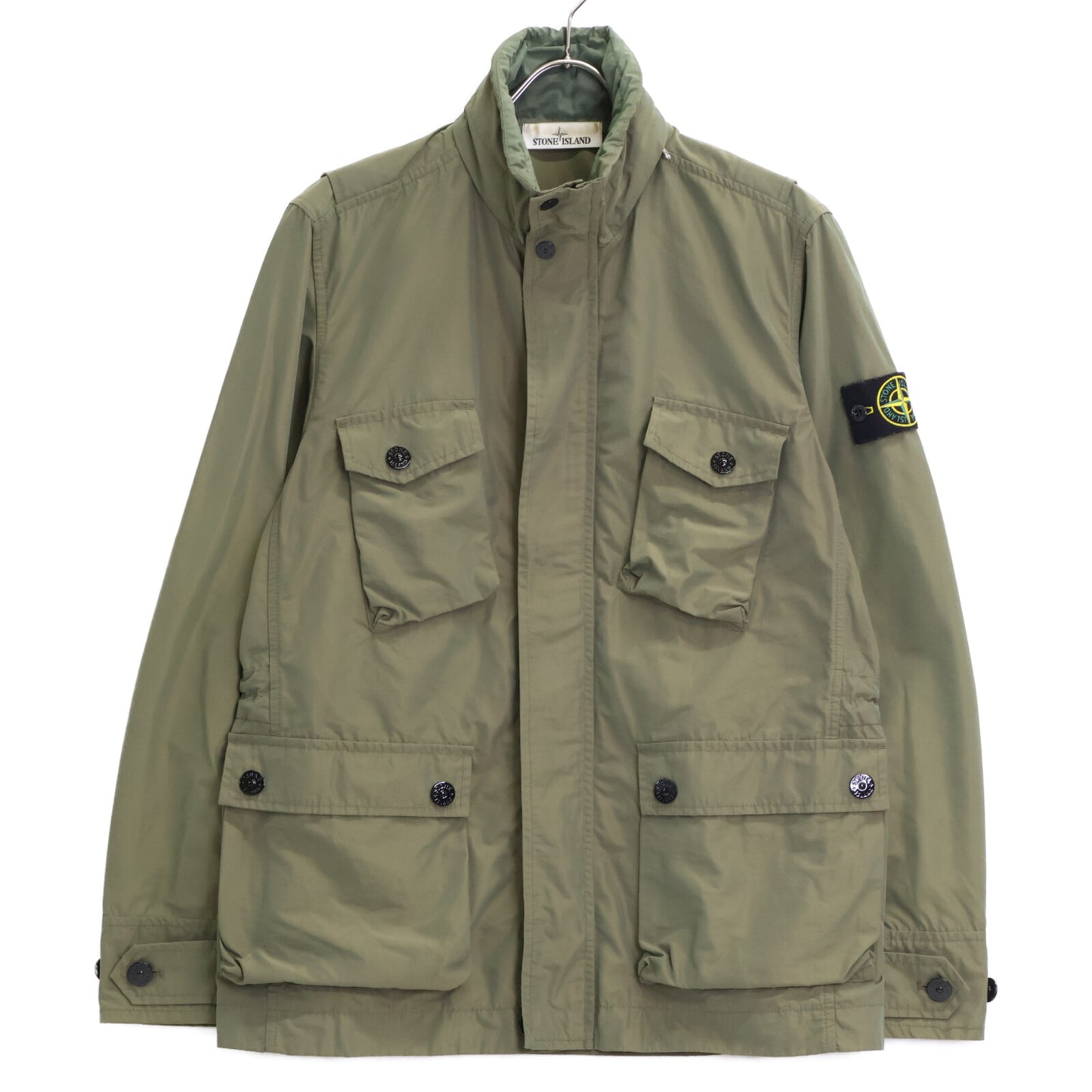 STONE ISLAND ストーンアイランド 741540922 ｸﾞﾘｰﾝ 21SS ﾅｲﾛﾝ ﾚｯﾌﾟｽﾌｨｰﾙﾄﾞｼﾞｬｹｯﾄ ジャケット M