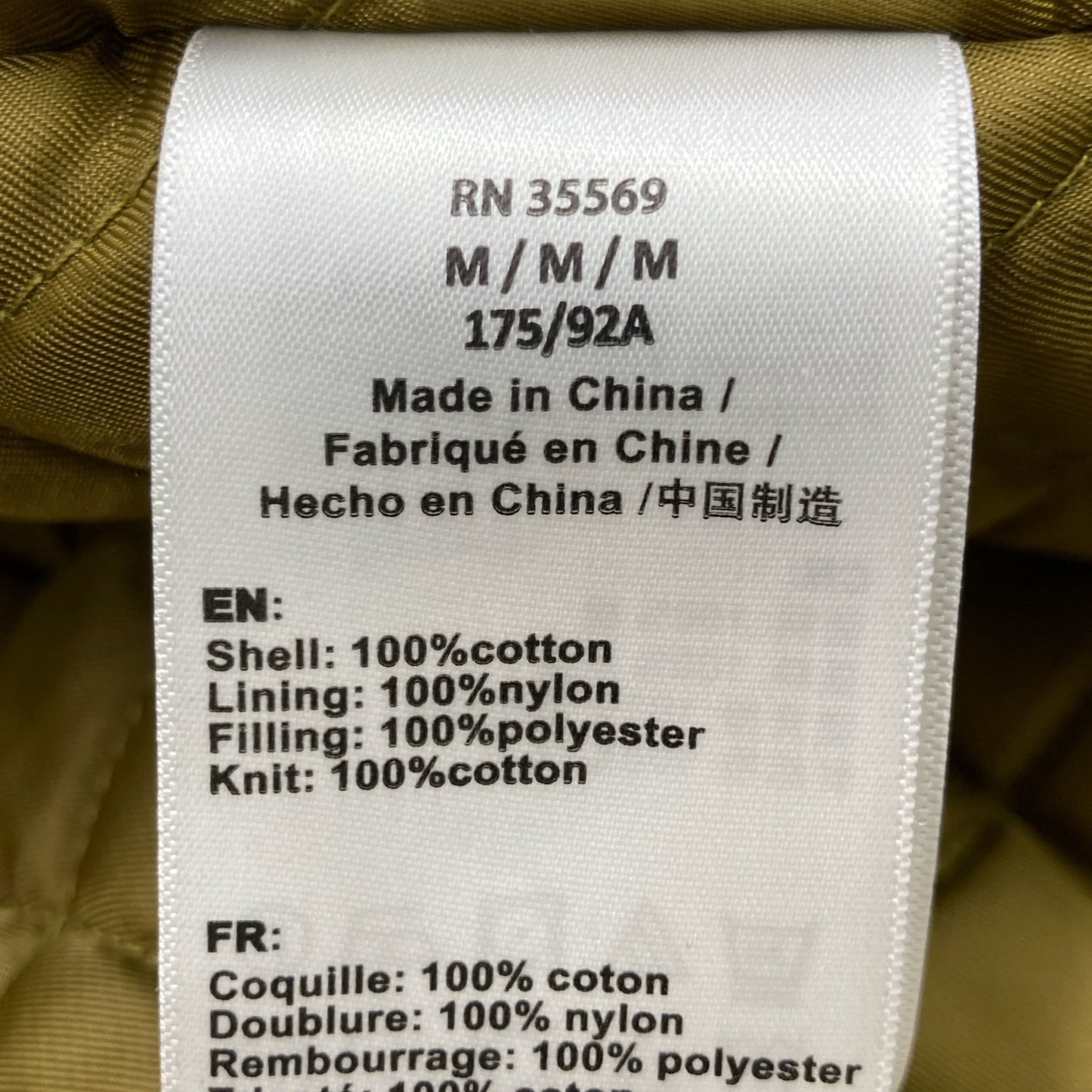 ALPHA INDUSTRIES アルファインダストリーズ 849-38919372 ﾌﾞﾗｳﾝ 中綿 内ｷﾙﾃｨﾝｸﾞ ﾌｰﾄﾞｼﾞｬｹｯﾄ ジャケット M