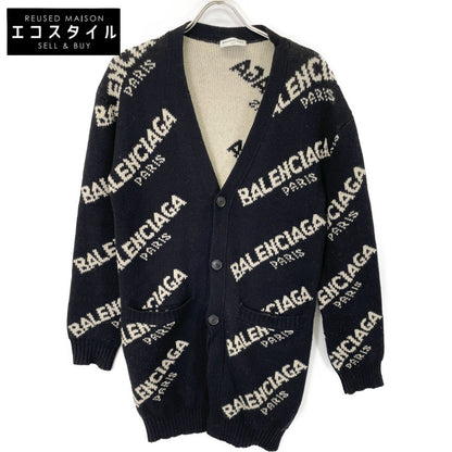 BALENCIAGA バレンシアガ 17年製 502615 ﾌﾞﾗｯｸ ｼﾞｬｶﾞｰﾄﾞﾛｺﾞ ｶｰﾃﾞｨｶﾞﾝ トップス 34