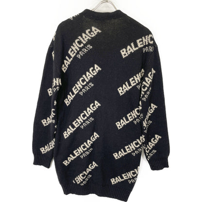 BALENCIAGA バレンシアガ 17年製 502615 ﾌﾞﾗｯｸ ｼﾞｬｶﾞｰﾄﾞﾛｺﾞ ｶｰﾃﾞｨｶﾞﾝ トップス 34