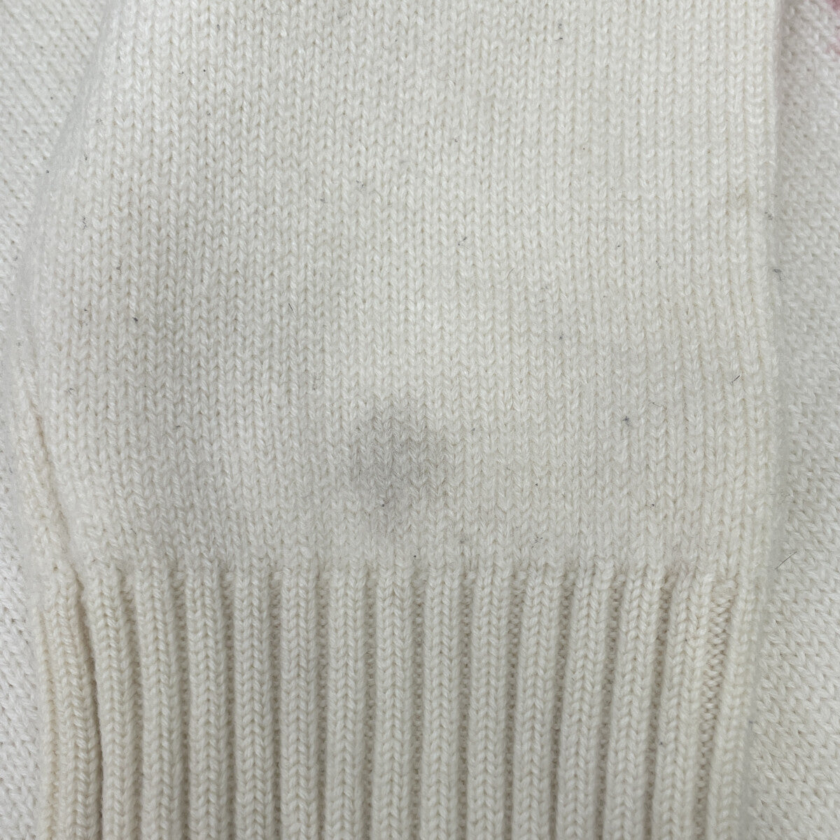 AMI PARIS アミパリス UKS002.018 ﾎﾜｲﾄ ﾜﾝﾎﾟｲﾝﾄ ﾛｺﾞﾆｯﾄ トップス M