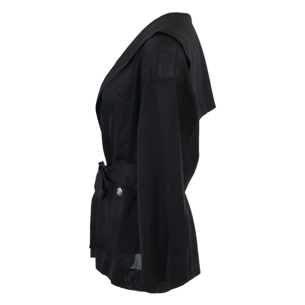 CHANEL シャネル 【美品/国内正規/24年製】P78431K11309 シルク100％ ウエストベルト付 セーラーカラー ジャケット 34