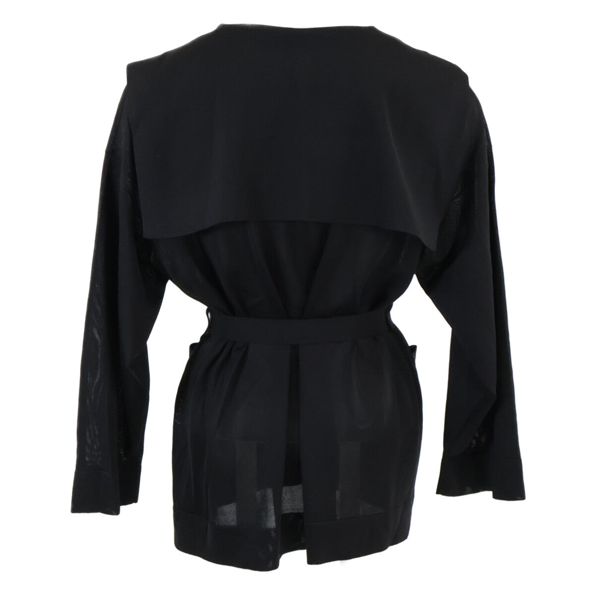 CHANEL シャネル 【美品/国内正規/24年製】P78431K11309 シルク100％ ウエストベルト付 セーラーカラー ジャケット 34