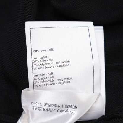 CHANEL シャネル 【美品/国内正規/24年製】P78431K11309 シルク100％ ウエストベルト付 セーラーカラー ジャケット 34