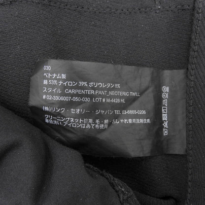 Theory セオリー 美品 Neoteric Twill カーペンター パンツ ボトムス メンズ ブラック 30 02-3306007 23AW ボトムス 30